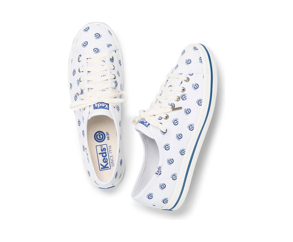 Womens Keds Sneakers - Kickstart MLB® - White/Blue - 9781-GIJSC